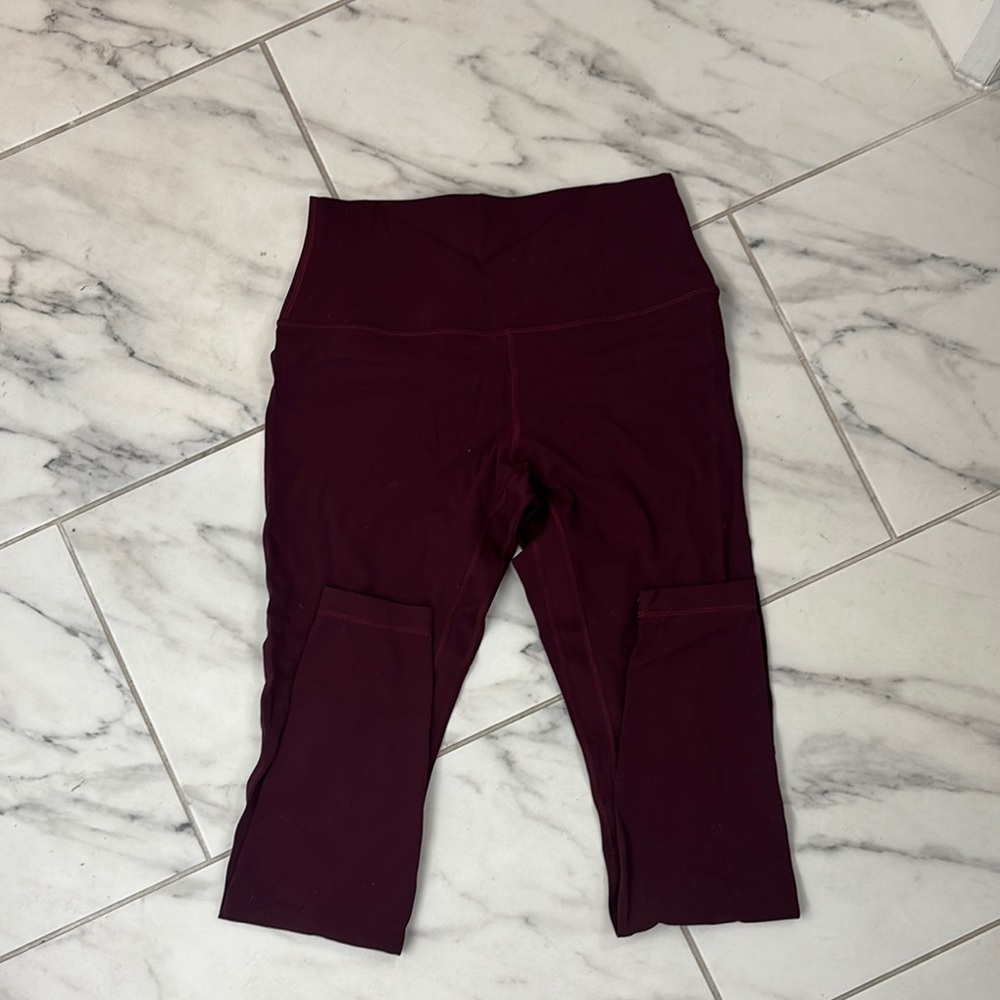 Burgundy High-Waisted Leggings